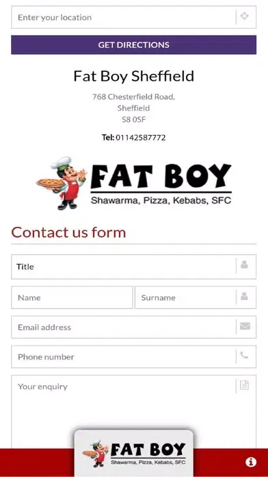 Captures d'écran de Fat Boy Pizza Sheffield