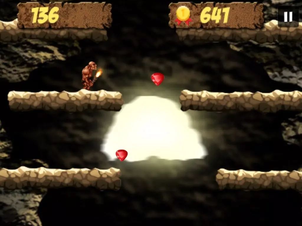 Caveman Falling Down iPad  Screenshots