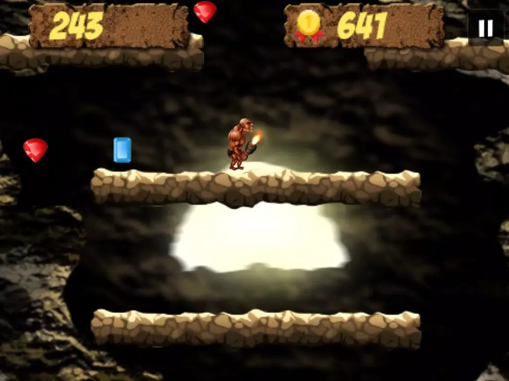 Caveman Falling Down iPad  Screenshots
