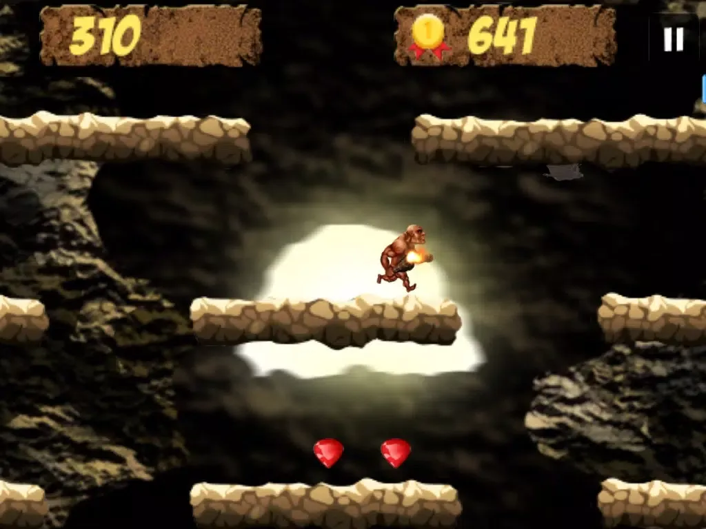 Caveman Falling Down iPad  Screenshots