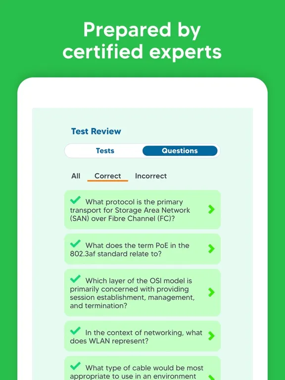 CompTIA Network+ Exam Prep Pro iPad 应用截图