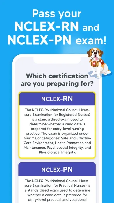 Capturas de tela do NCLEX RN & PN Exam Prep Test