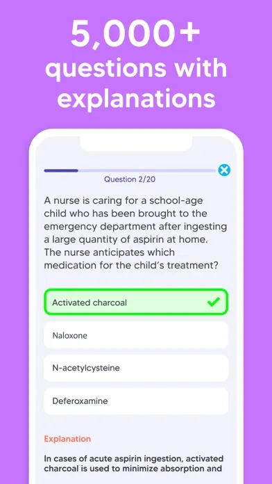 Capturas de tela do NCLEX RN & PN Exam Prep Test