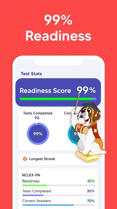Capturas de tela do NCLEX RN & PN Exam Prep Test