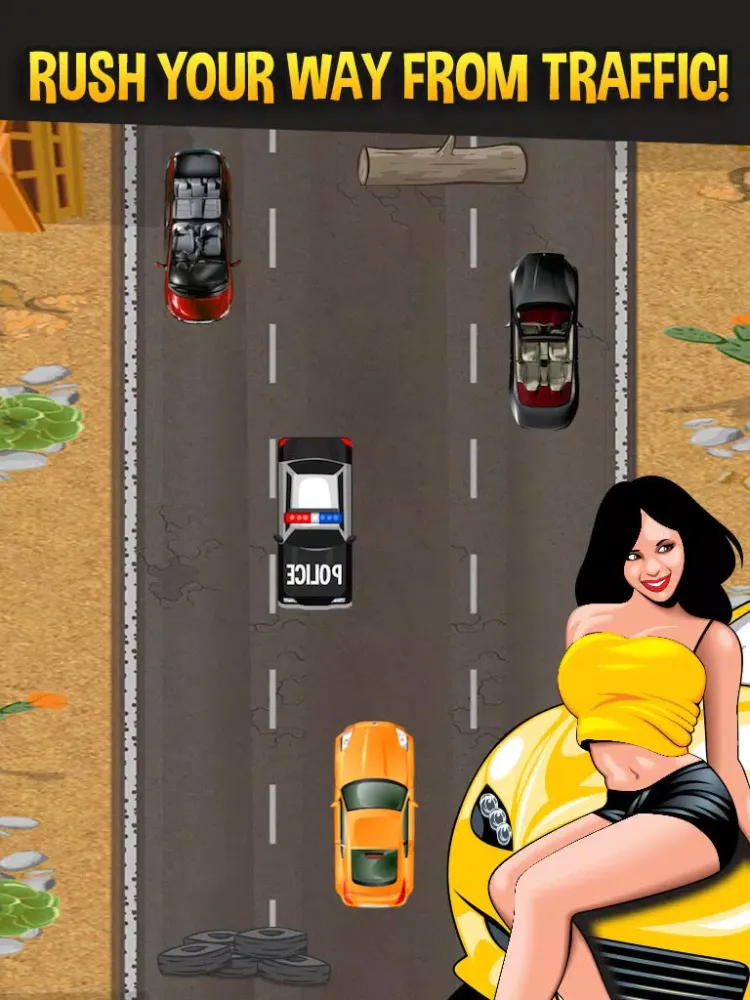 FREEWAY NITRO DRAG RACING - Be a fast and expert driver and drifter on a fast-lane street. iPad  Screenshots