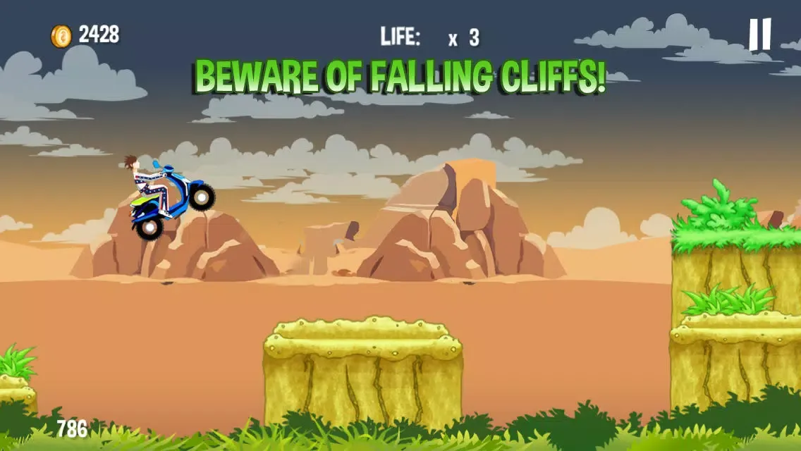 Tangkapan layar Monster Dirtbike Mountain Hill Climb - A Fearless and Xtreme drifting sport!