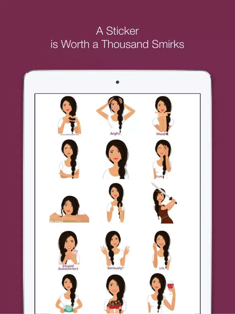 Скриншоты Telle-Lilly: Chic stickers for women & girl talk iPad 