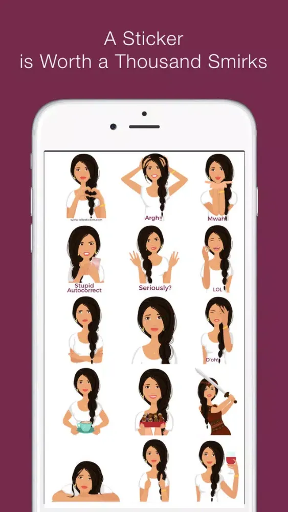 Скриншоты Telle-Lilly: Chic stickers for women & girl talk