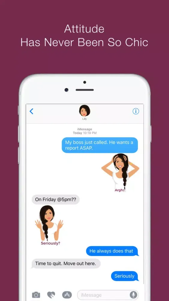 Скриншоты Telle-Lilly: Chic stickers for women & girl talk