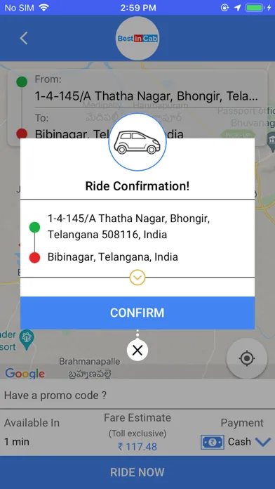Best In Cab Rider سکرین شاٹس