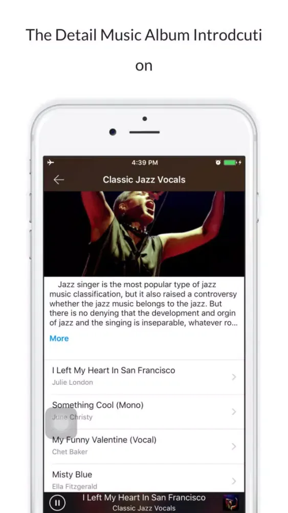 Tangkapan layar Jazz Classics Music