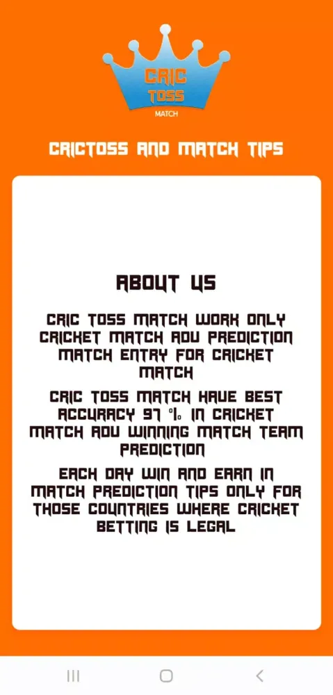 Captures d'écran de CricToss & Match Tips