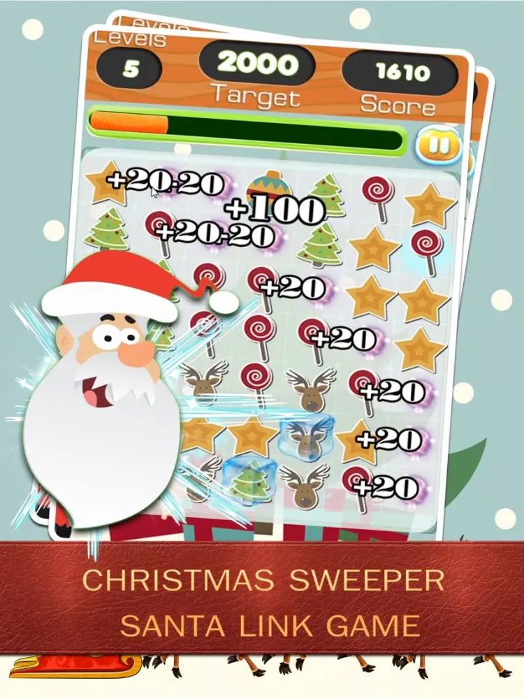 Christmas Sweeper Santa link Game iPad 应用截图