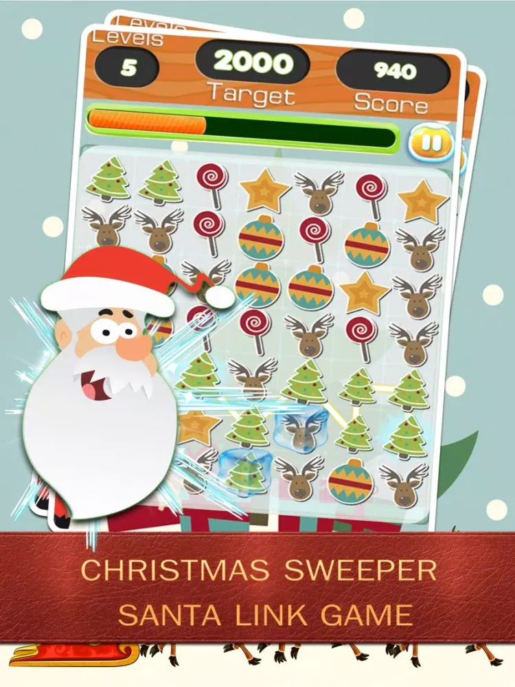 Christmas Sweeper Santa link Game iPad 应用截图