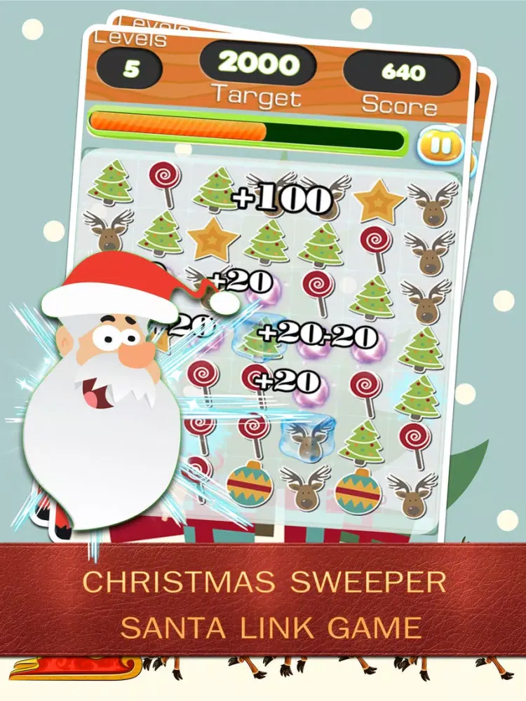 Christmas Sweeper Santa link Game iPad 应用截图