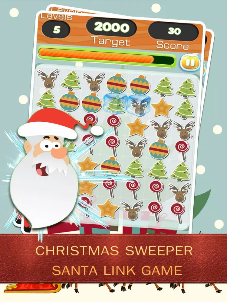 Christmas Sweeper Santa link Game iPad 应用截图