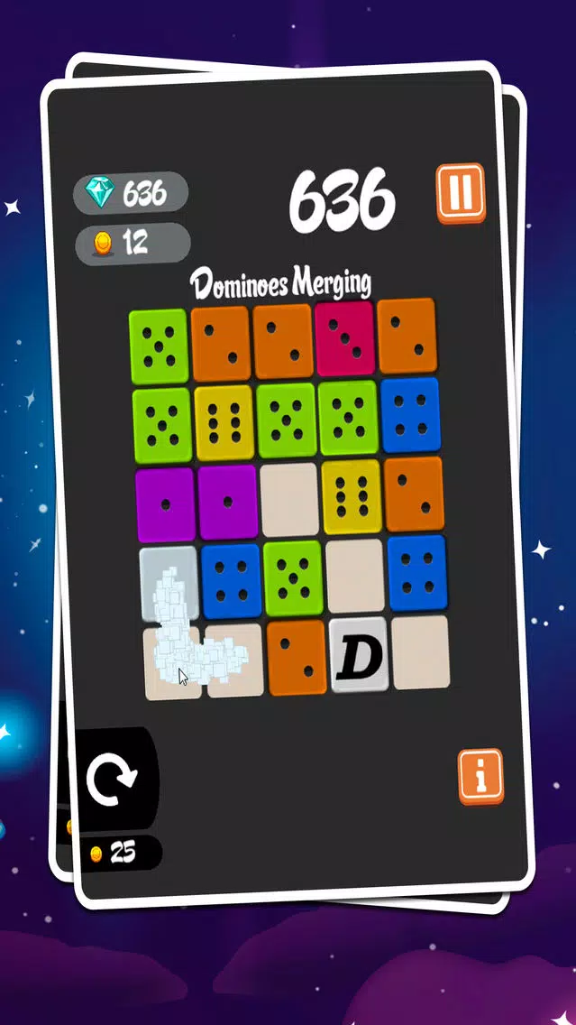 ภาพหน้าจอของ Dominoes Merging - Block Merged