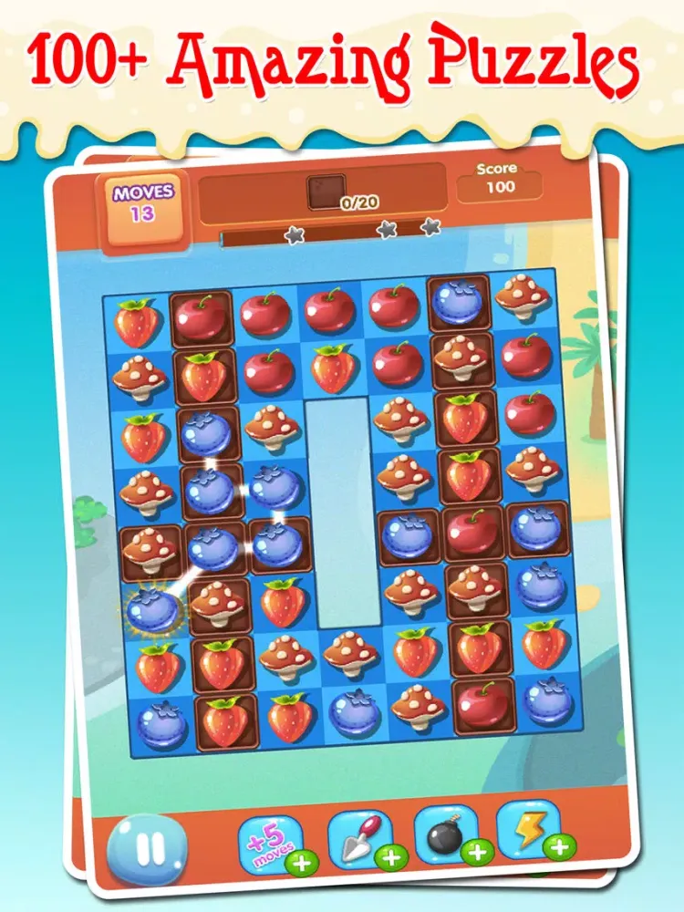 Fruit Garden Mania - Match-3 Link Swipe Blast iPad  スクリーンショット