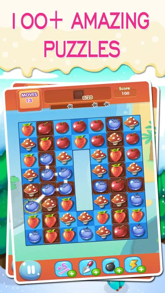 Fruit Garden Mania - Match-3 Link Swipe Blast スクリーンショット