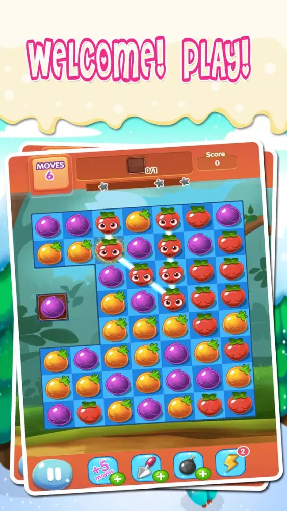 Fruit Garden Mania - Match-3 Link Swipe Blast スクリーンショット