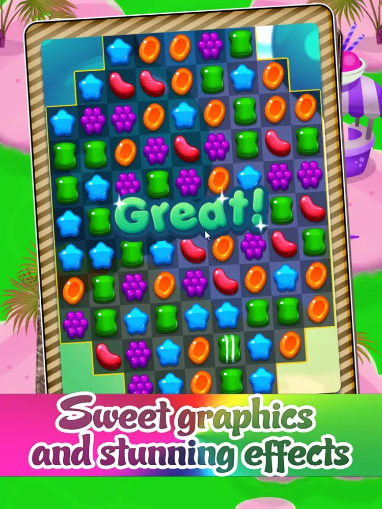 Capturas de pantalla de Gummy POP Very Addictive Match 3 Game Free! iPad 
