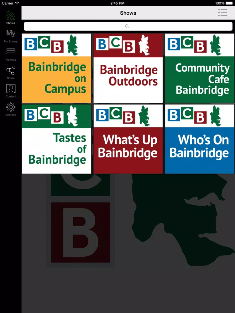 BCB - Bainbridge Community Broadcasting iPad  Screenshots