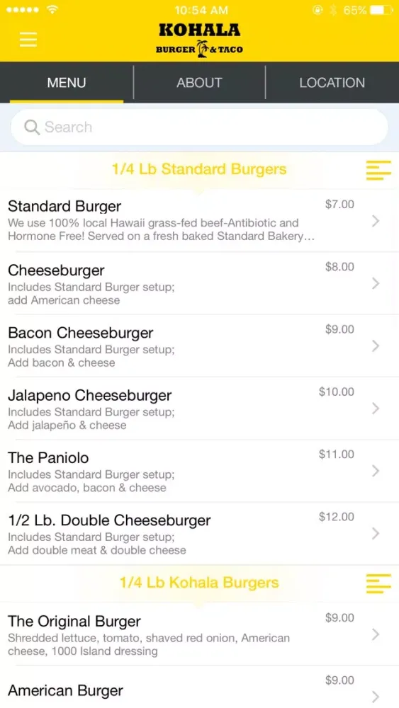 Captures d'écran de Kohala Burger & Taco