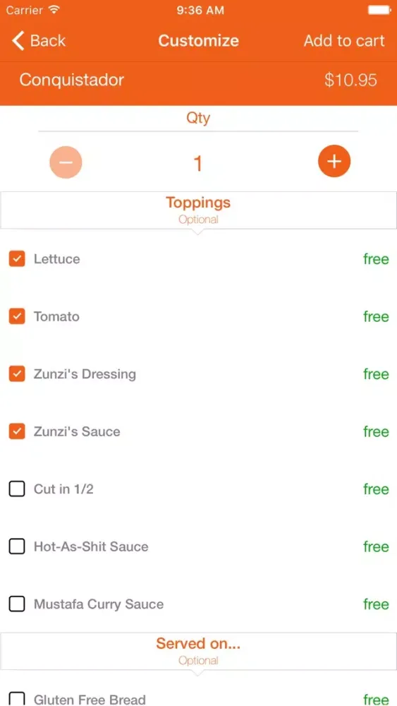 Zunzi's Takeout & Catering スクリーンショット