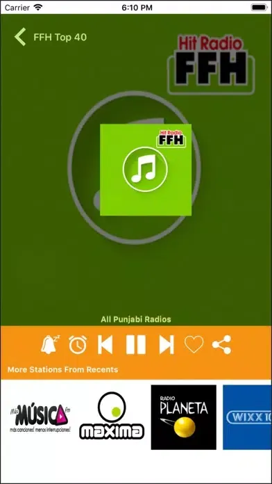 Tangkapan layar Best of Pop Music + Pop Radio