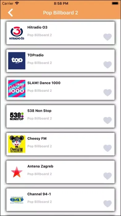 Tangkapan layar Best of Pop Music + Pop Radio