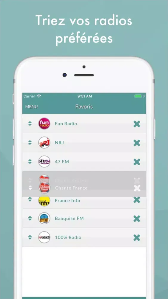 Ảnh chụp màn hình của France Radio FM Live Radio.fr