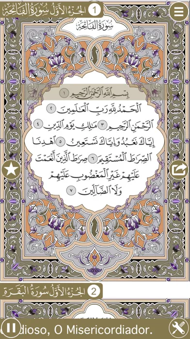 Ảnh chụp màn hình của Holy Quran with Portuguese Audio Translation