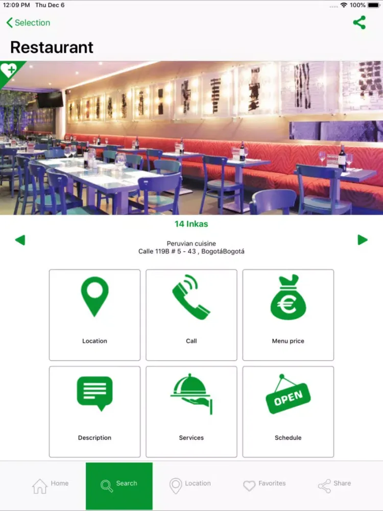 Zrzuty ekranu Best Restaurants Colombia iPad 
