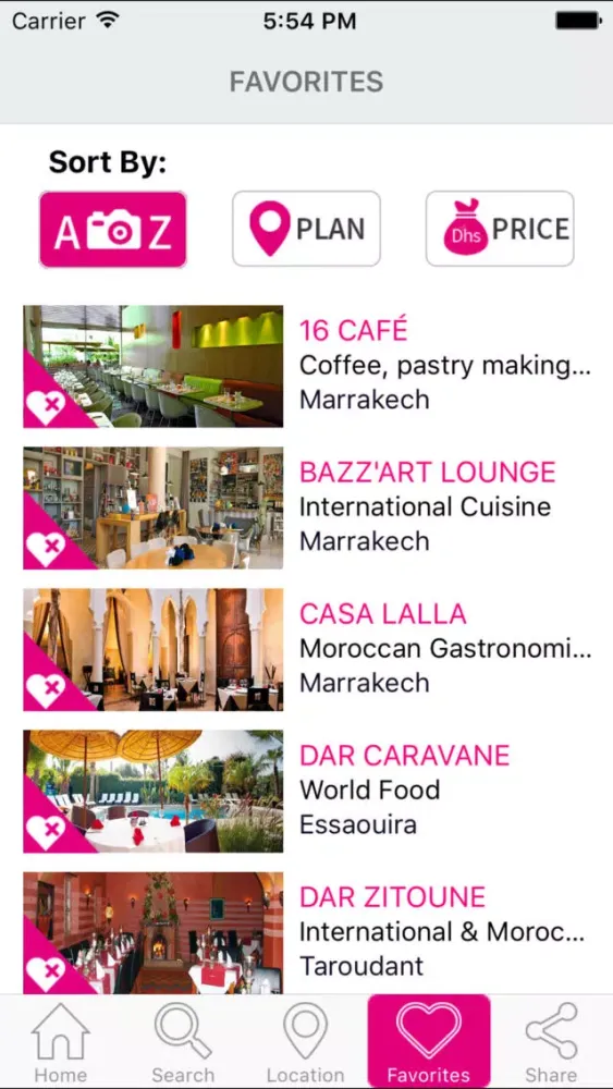 Captures d'écran de Best Restaurants Maroc