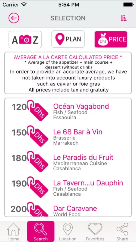 Captures d'écran de Best Restaurants Maroc