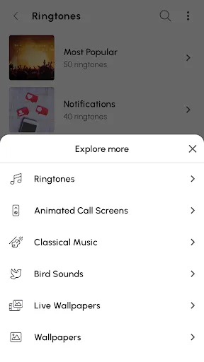 Capturas de pantalla de Ringtones for Android™