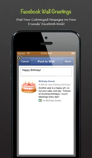 Birthday Sweet - Birthday calendar & reminder for Facebook应用截图