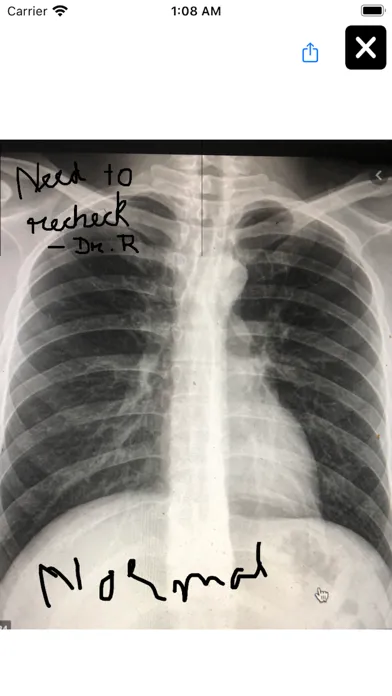 iTrack Patient Screenshots