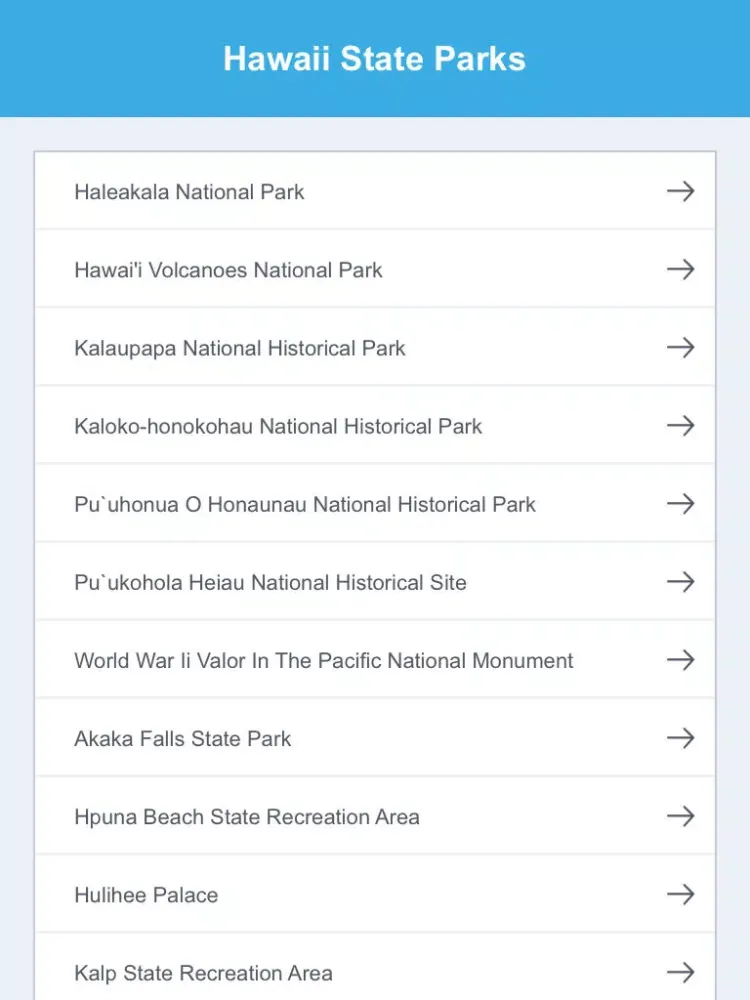 Скриншоты Hawaii National Parks & State Parks iPad 
