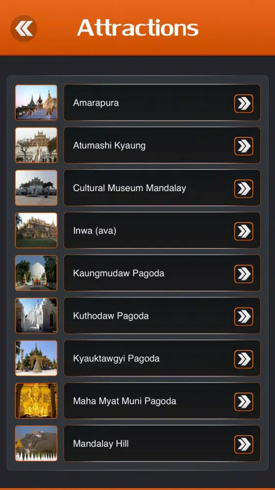 Zrzuty ekranu Mandalay City Offline Travel Guide