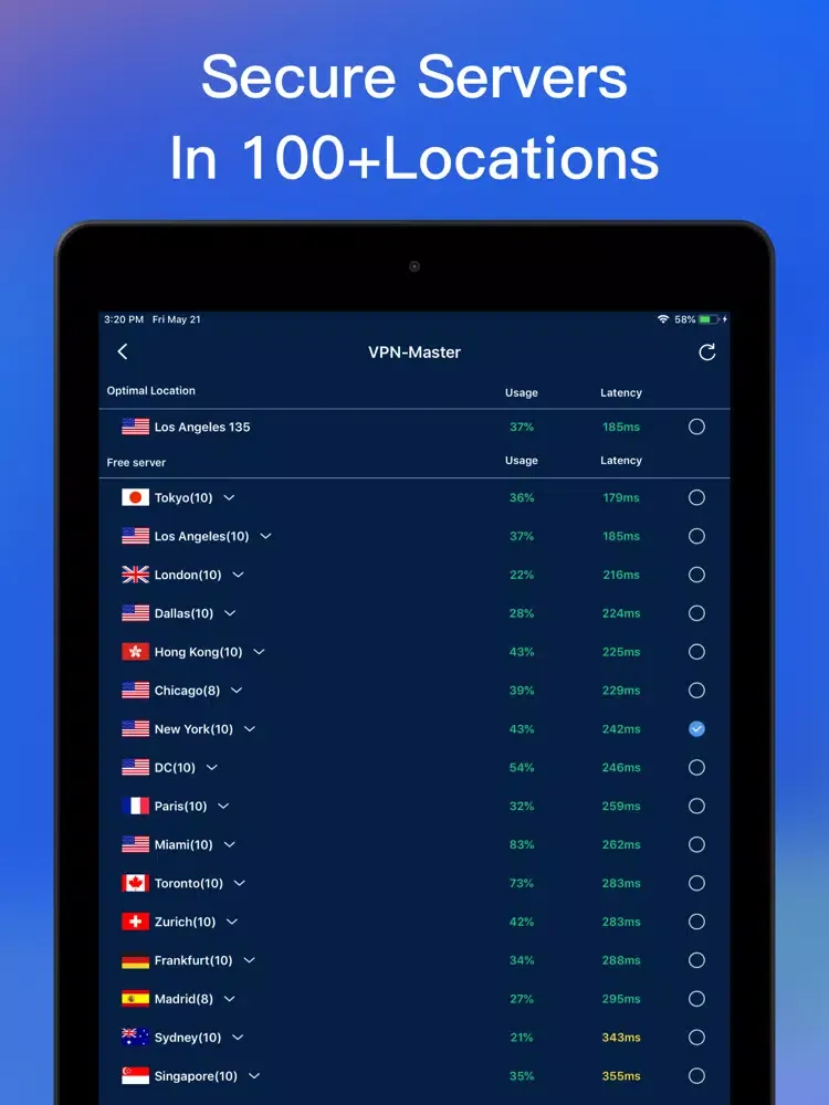 Capturas de pantalla de VPN Master-UFO VPN Proxy Speed iPad 