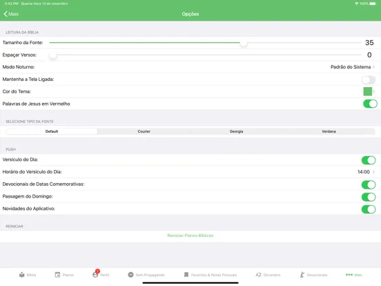 Ảnh chụp màn hình của Bíblia - Comunidade Brasileira iPad 