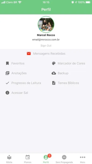 Ảnh chụp màn hình của Bíblia - Comunidade Brasileira