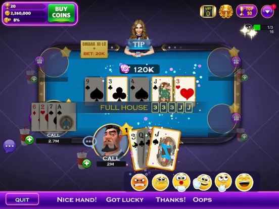 Captures d'écran de Omaha Poker™- Unlimited Play iPad 