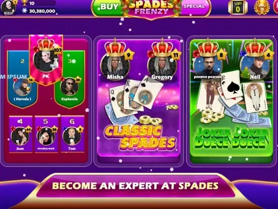Spades Frenzy: Unlimited Play iPad  Screenshots