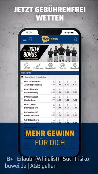 Bet3000 Sportwetten Ekran Görüntüleri