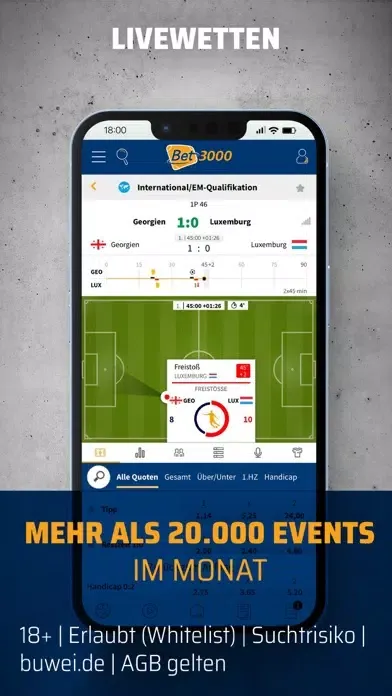 Bet3000 Sportwetten Ekran Görüntüleri