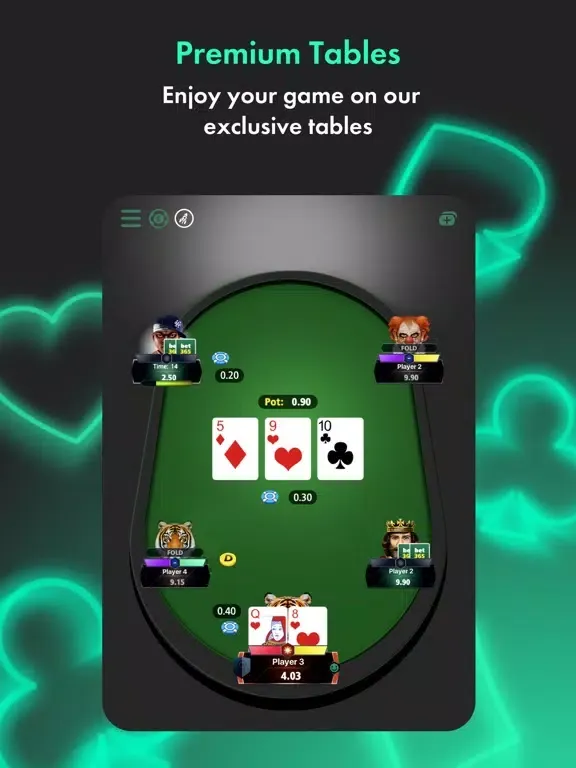 bet365 Poker Texas Holdem iPad  スクリーンショット