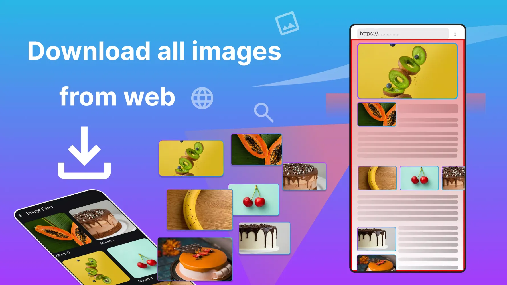 web image search downloader スクリーンショット