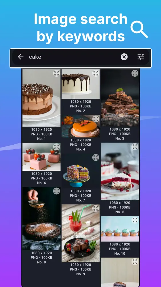 web image search downloader スクリーンショット